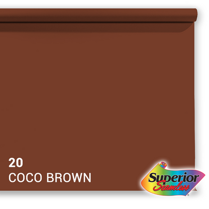 Superior Papier de Fond 20 Coco Brown 1,35 x 11m