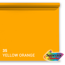 Superior Papier de Fond 35 Jaune-Orange 1,35 x 11m