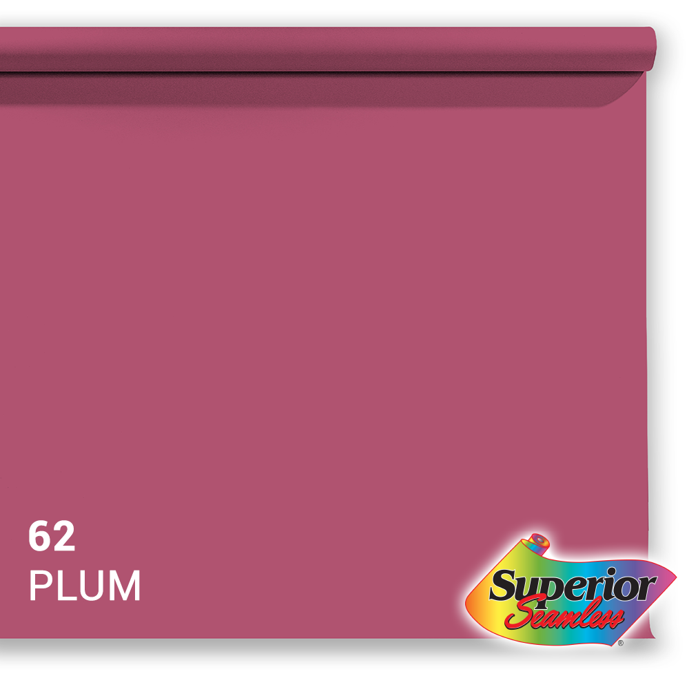 Superior Papier de Fond 62 Prune 1,35 x 11m
