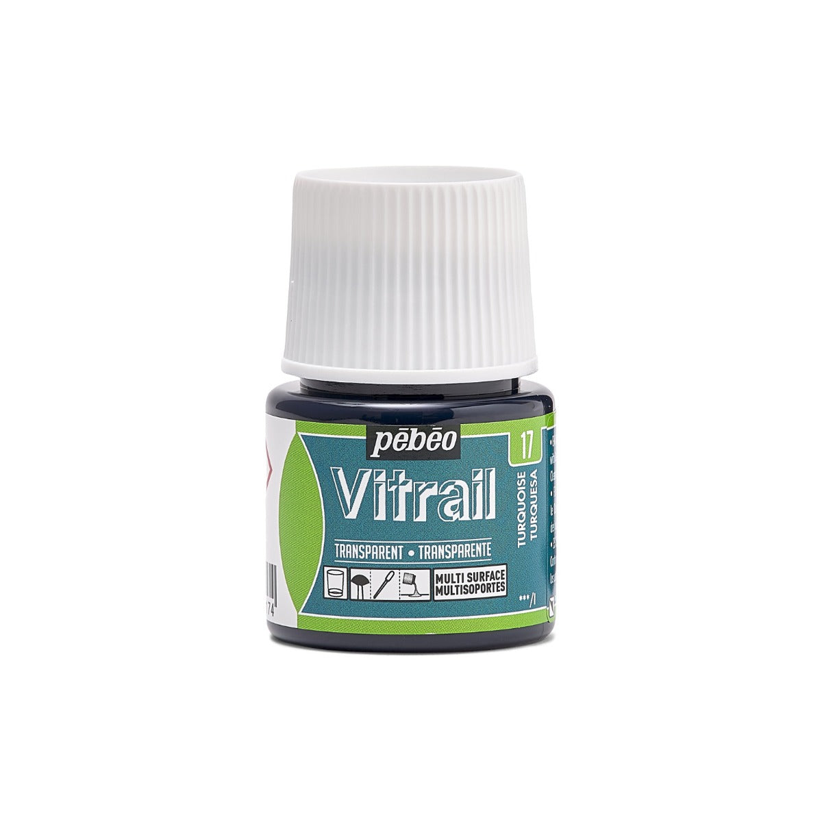 Pebeo Vitrail Transparent Peinture sur verre 45 ml - 17 - Turkoois