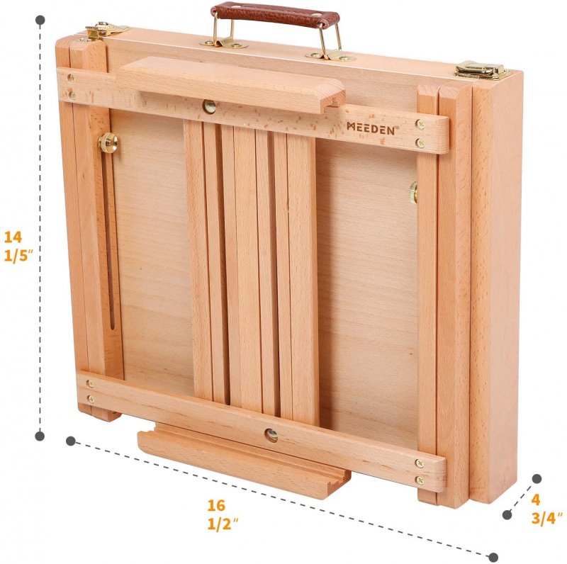 Meeden Studio Sketchbox Table Easel with Metal Lined Drawer