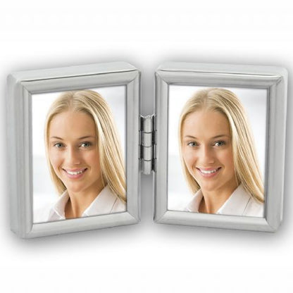Zep Cadre Photo 8735DL Silver 2x 3,5x4,5 cm pour 2 photos d'identité