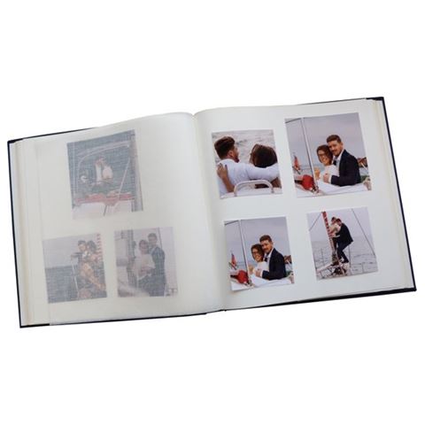 Zep Album Photo OB313130 Cotton Con Velina Bleu avec 30 Feuilles 31x31 cm — 5