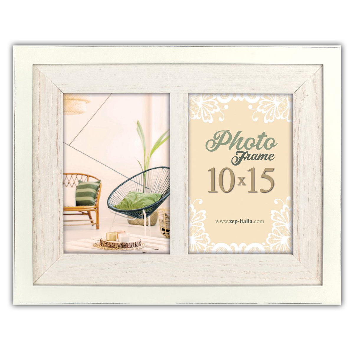 Zep Cadre Photo NQ22W Arlon Blanc 2Q 2x10x15 cm
