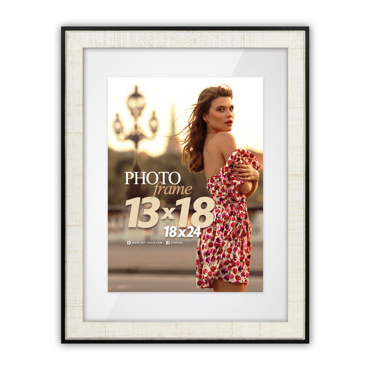 Zep cadre photo RZ368W Roma Blanc 10×15 et 15×20 cm