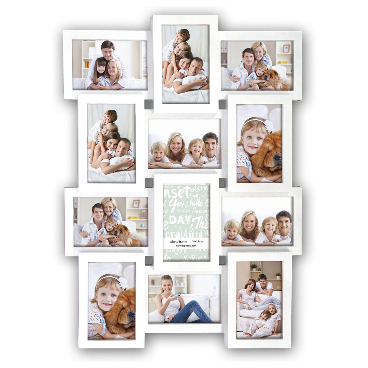 Zep Cadre photo PI01917 Blanc pour 12 Photos