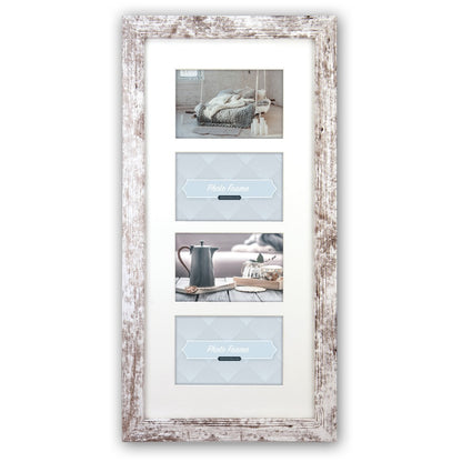 Zep Cadre Photo V24106 Nelson 6 4Q White Wash pour 4 Photos